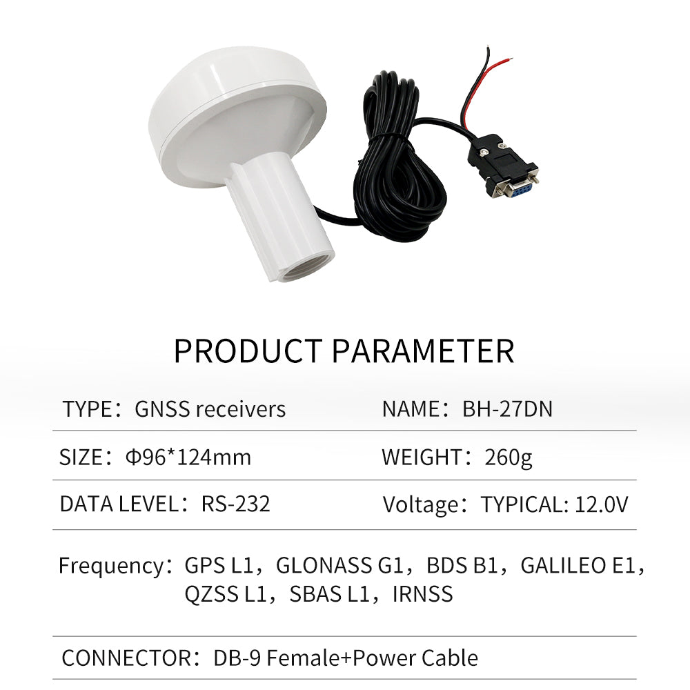 Beitian's new GPS mushroom head receiver ceramic chip AIS navigation timing Beidou GNSS module BF-27D Beitian's new GPS mushroom head receiver ceramic chip AIS navigation timing Beidou GNSS module BF-27D